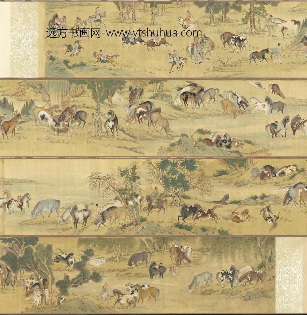 元人画百马图