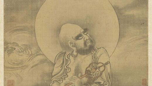 元人画第七嘎纳嘎巴萨尊者轴.jpg