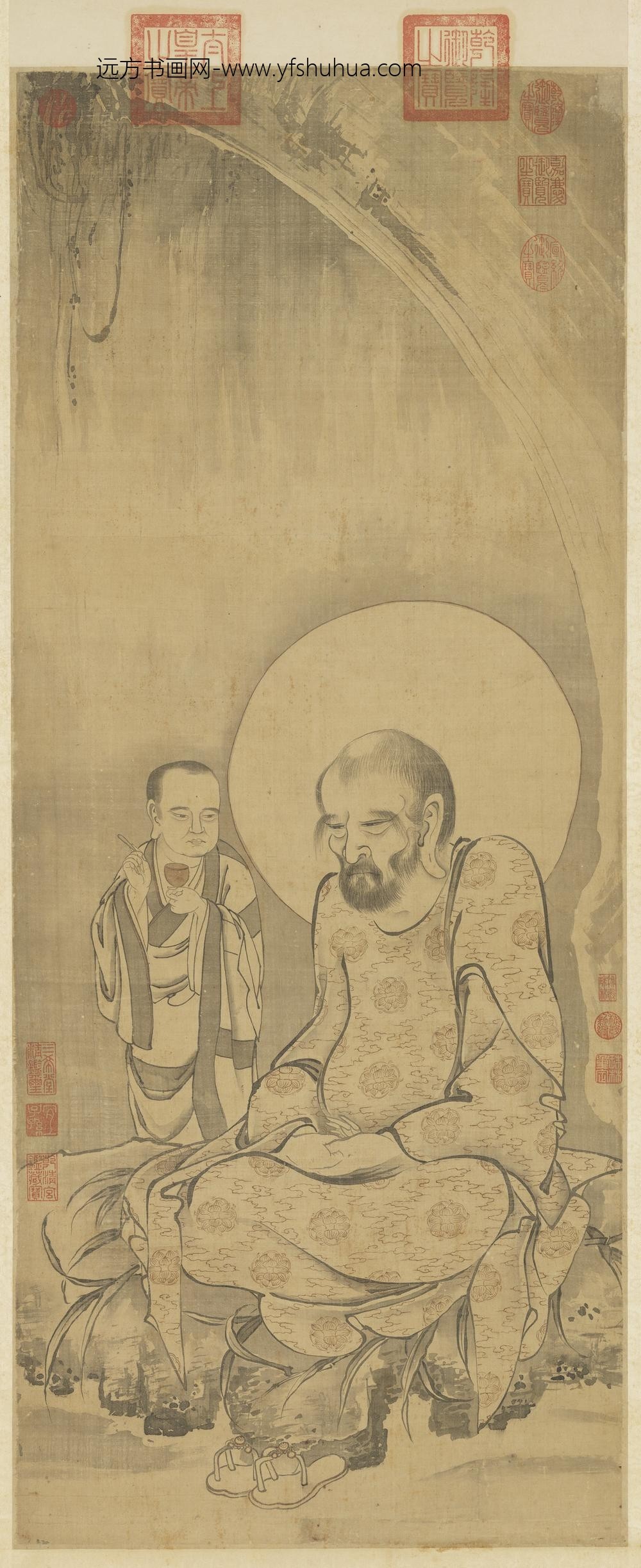 元人画第五拔杂哩逋答喇尊者轴