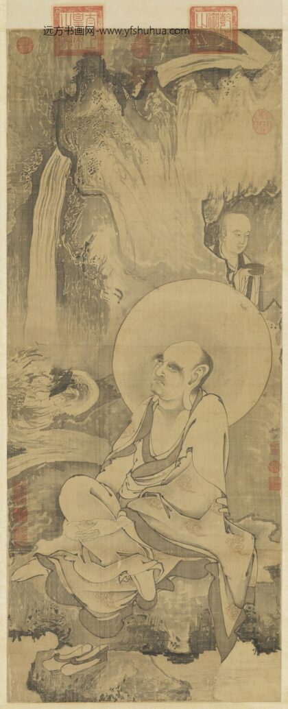 元人画第八嘎纳嘎拔哈剌錣杂尊者轴.jpg