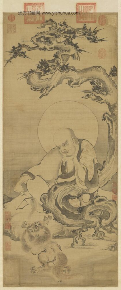 元人画第六拔哈达喇尊者轴.jpg