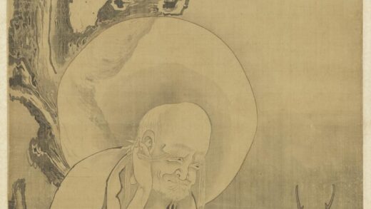 元人画第十五锅巴嘎尊者轴.jpg