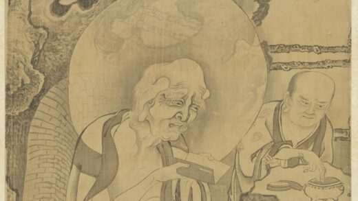 元人画第十喇呼拉尊者轴.jpg