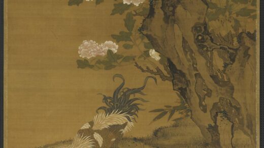 元人画花下将雏轴.jpg