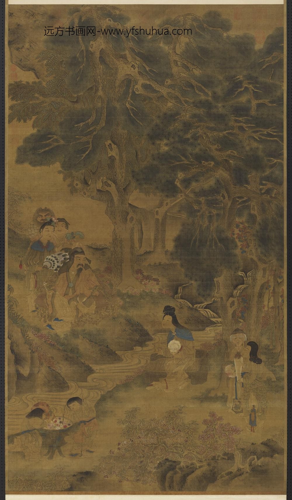 元人画麻姑献寿轴