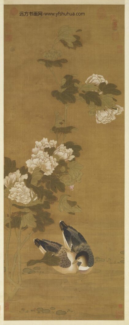 元人芙蓉花鸭轴.jpg