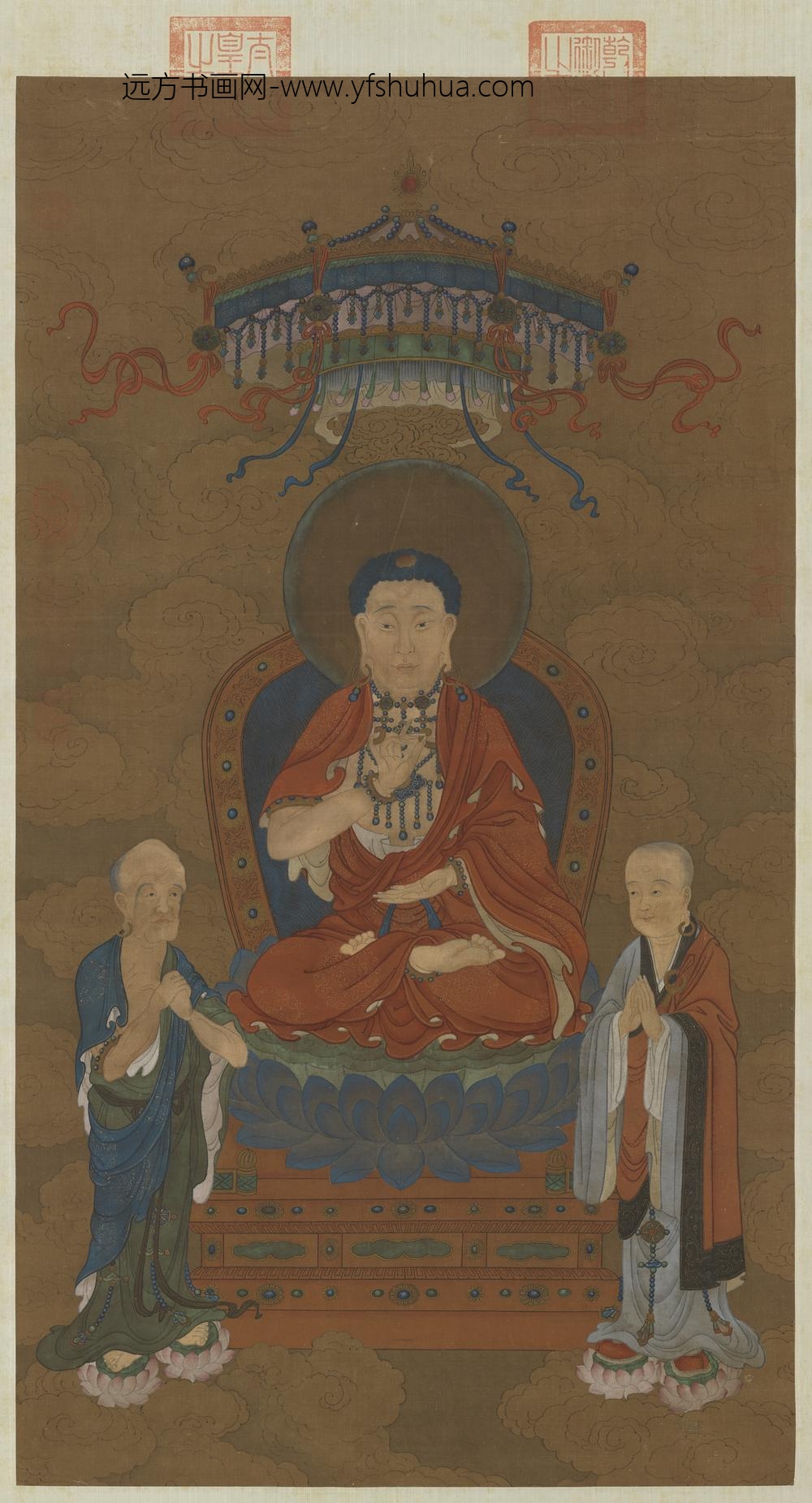 元人说经图轴