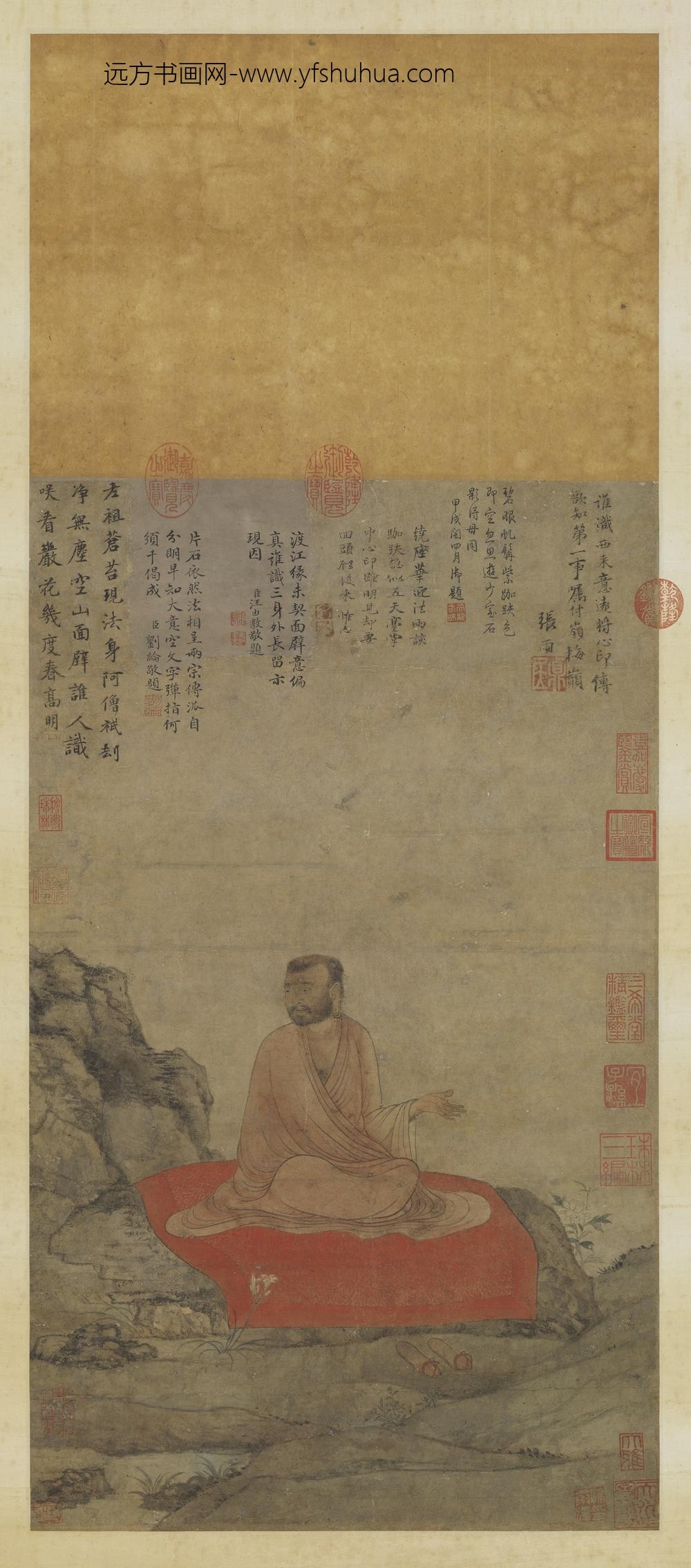 元人达摩像轴