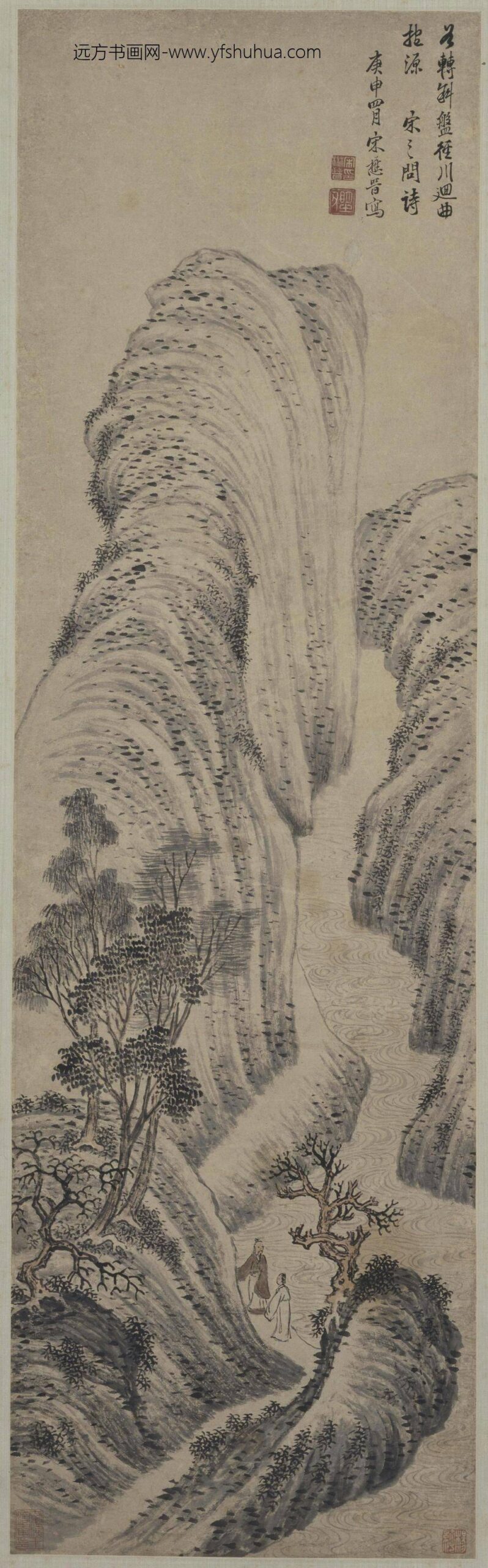 写宋之问诗意图轴（开）