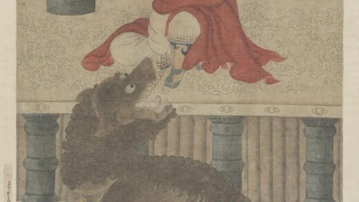 唐 吴道子西旅贡獒图轴.jpg