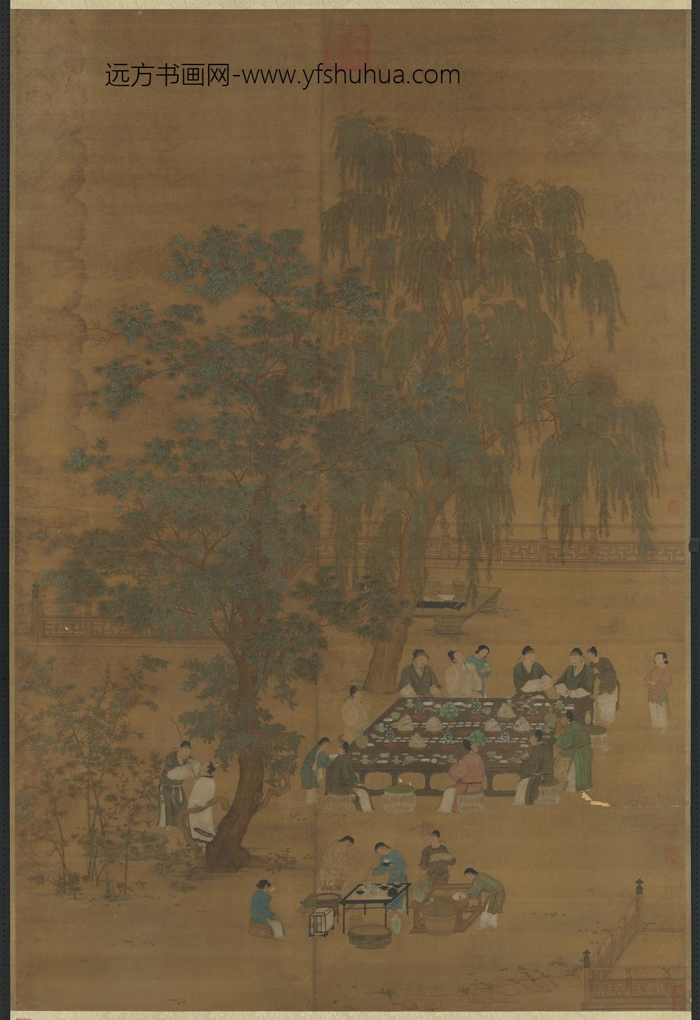 唐人文会图轴