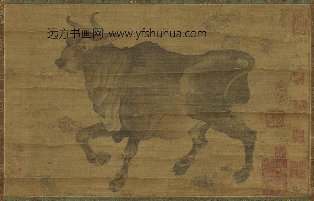唐人画牛轴唐人画牛轴