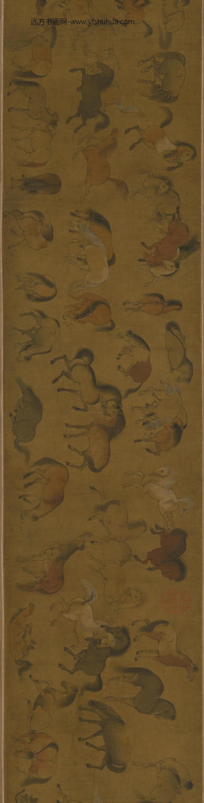 唐人百马图卷_