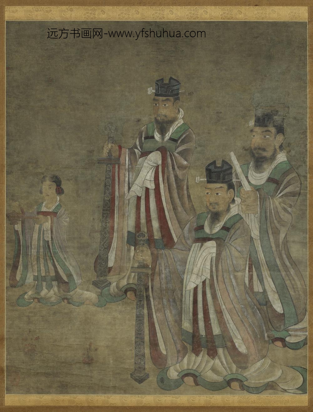 唐人行从图轴唐人行从图轴