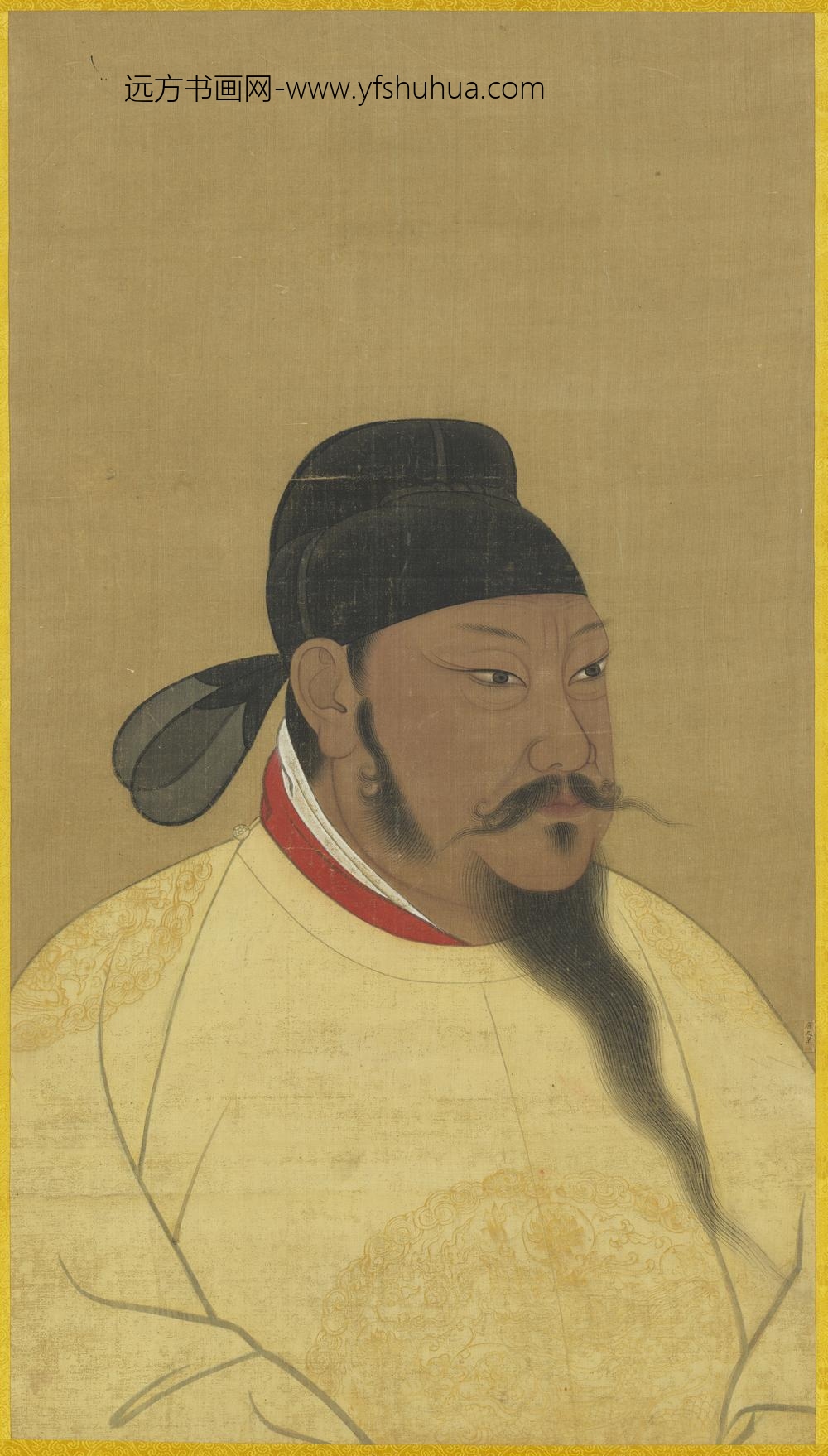 唐太宗半身像轴