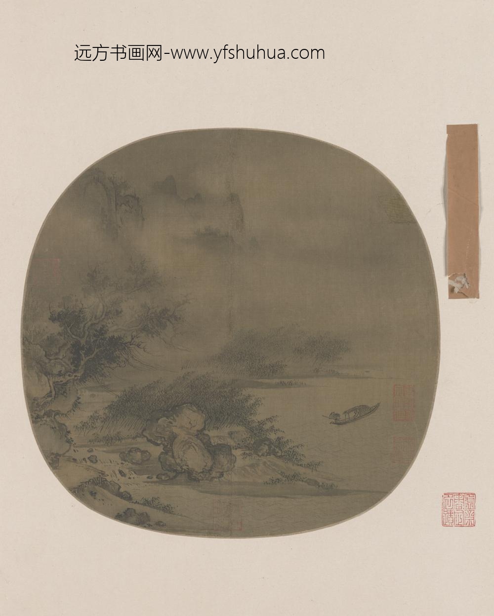 宋-名笔集胜册-宋人风雨归舟页