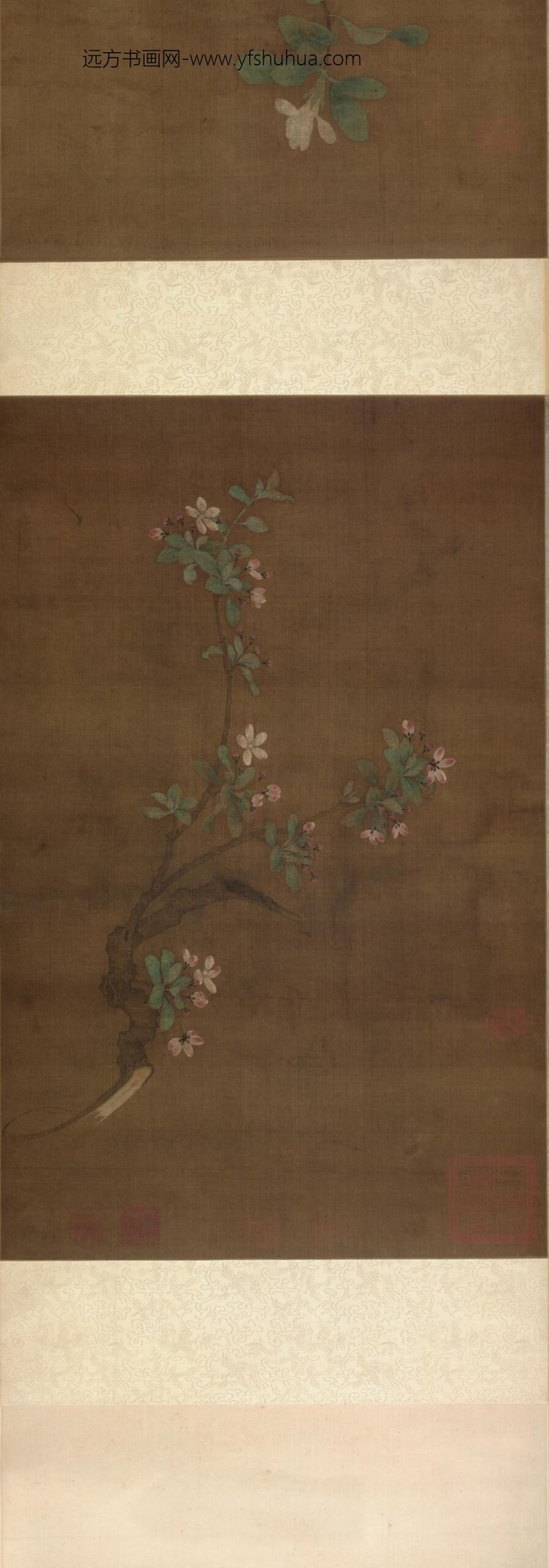 宋-宋人花卉四段卷_