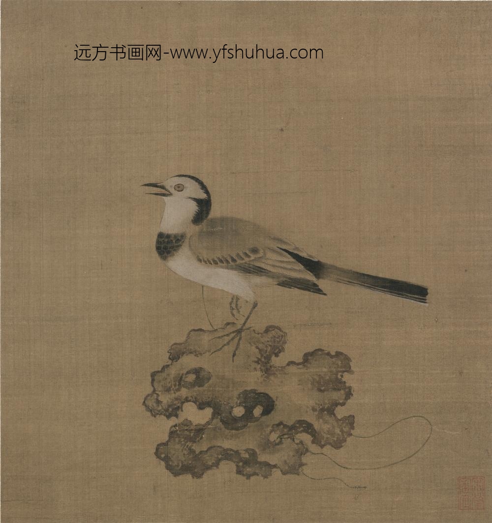 宋-宋人集绘册-宋人绣羽鸣春页