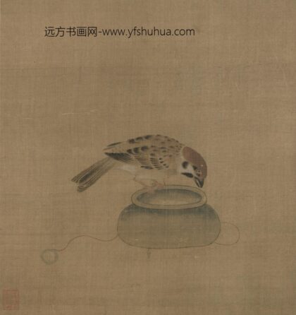 宋 宋人集绘册 宋人驯禽俯啄页.jpg