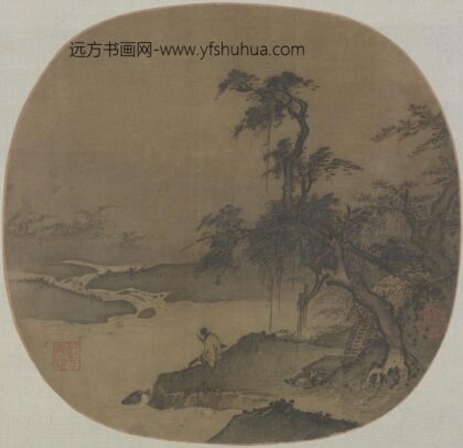 宋 宋元明画册 宋人临流抚琴图页.jpg