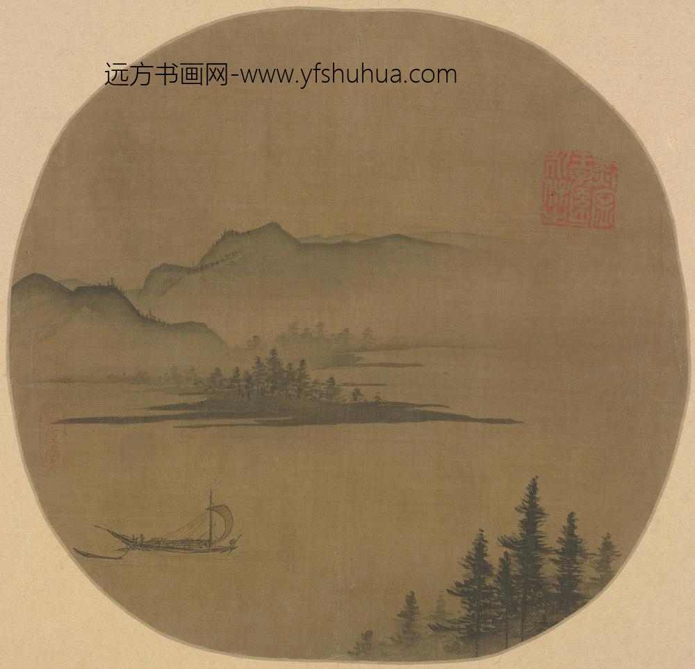 宋人清溪风帆单页
