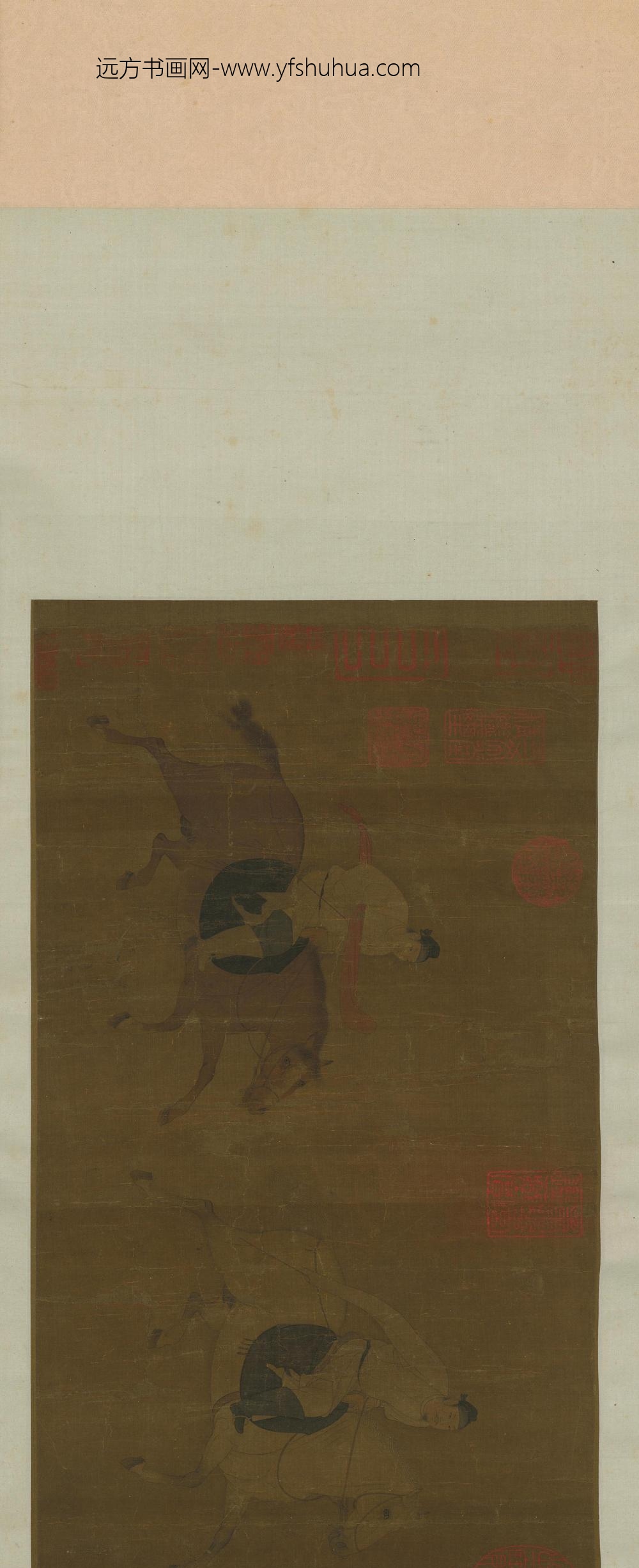 宋人游骑图卷_