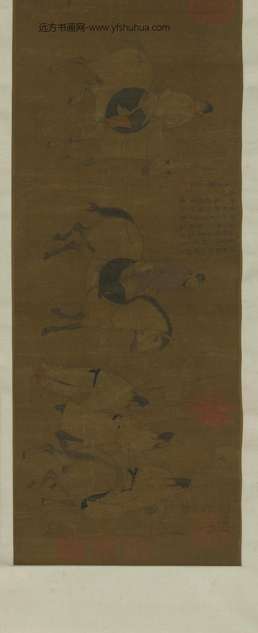 宋人游骑图卷_