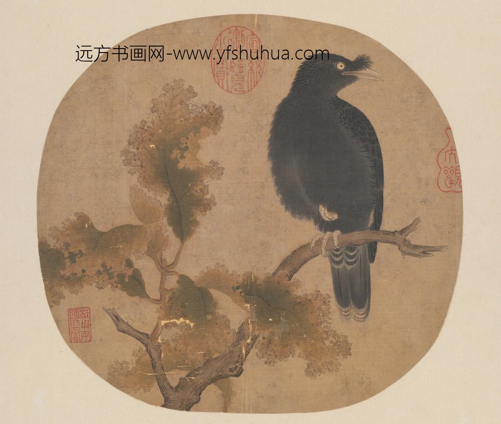 宋人秋树鹧鸪页