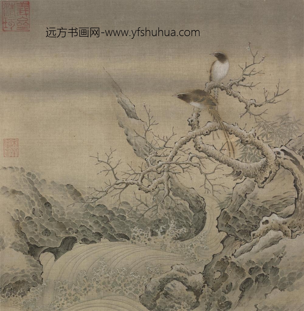 宋人霜柯竹涧页