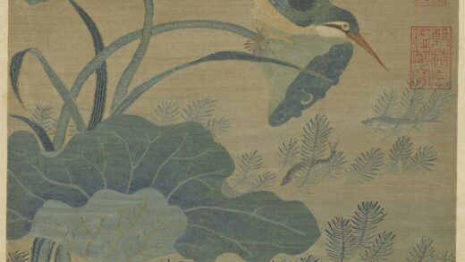 宋元集绘册 宋缂丝翠羽秋荷.jpg