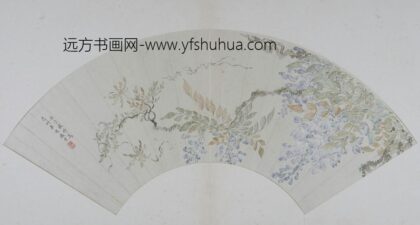 廖云锦藤萝图扇页.jpg