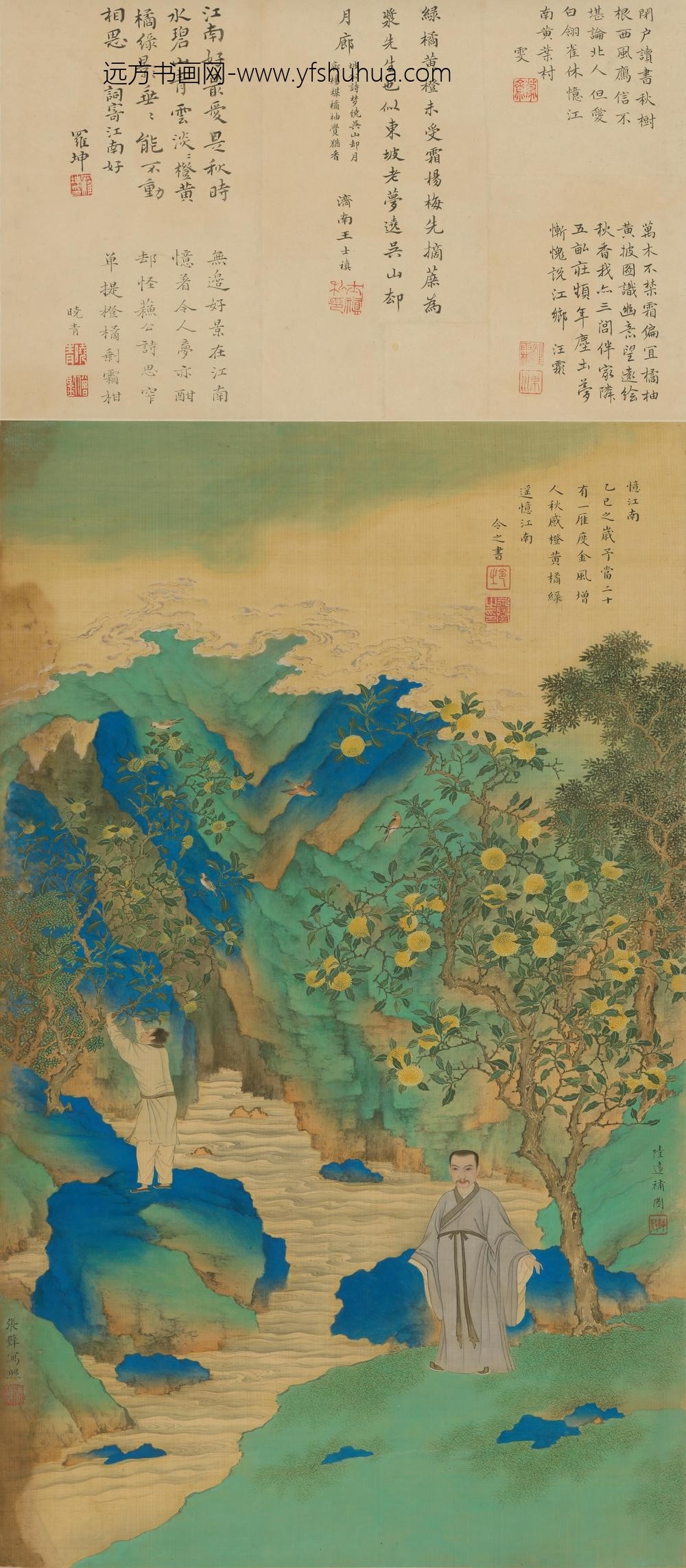 张璧-陆远合作卞永誉忆江南图像轴
