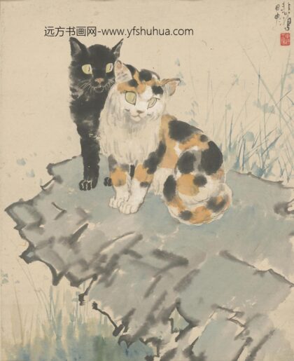 徐悲鸿 双猫图轴 故宫博物院.jpg