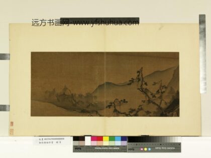 御府绘林珍赏册 无款沿江松柳.jpg