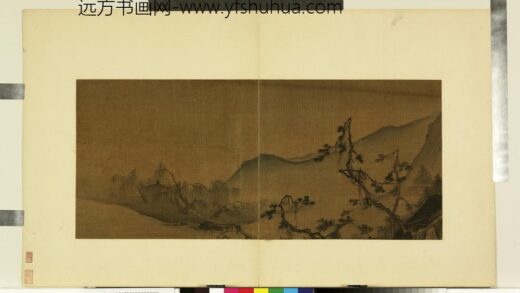 御府绘林珍赏册 无款沿江松柳.jpg