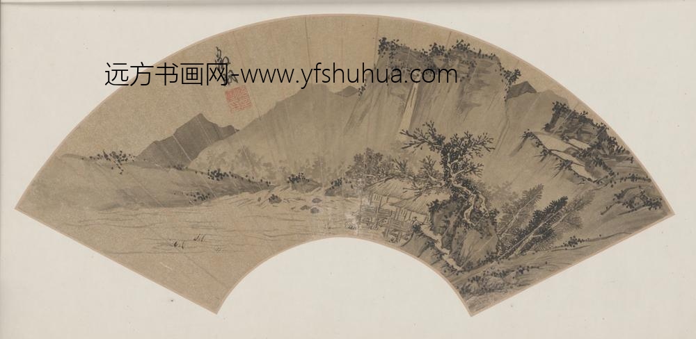 文征明山水扇