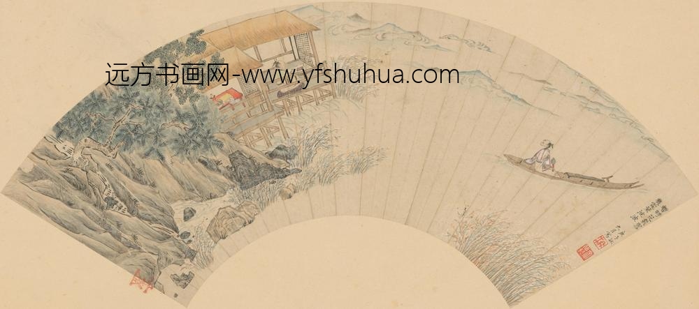 文柟-山水扇页-故宫博物院