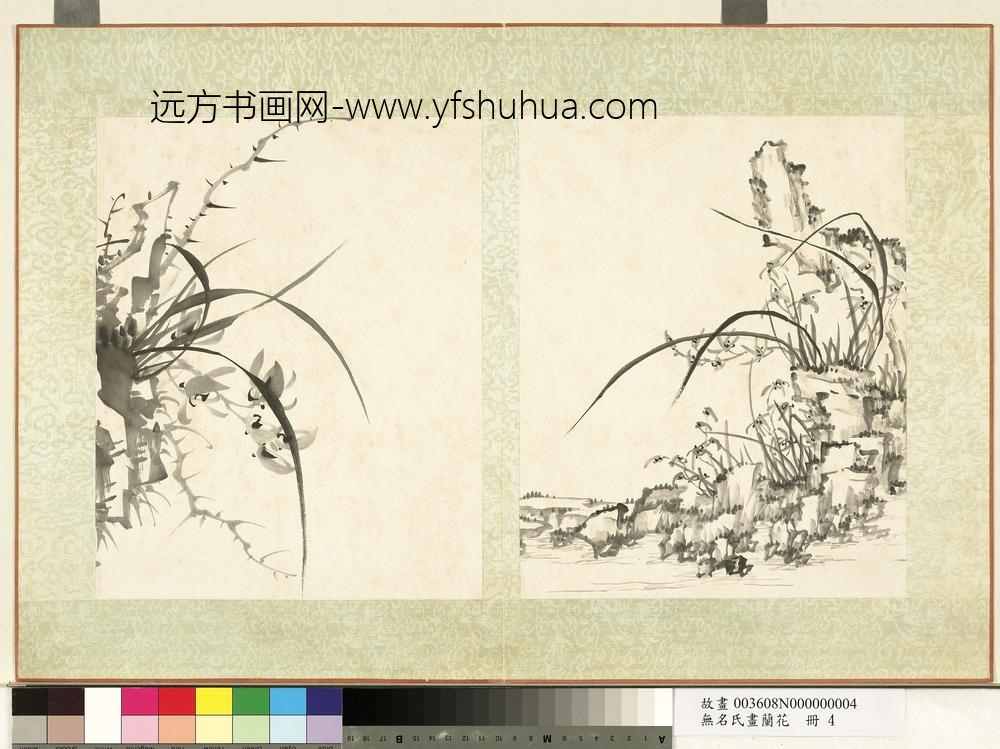 无名氏画兰花册-兰花（七）