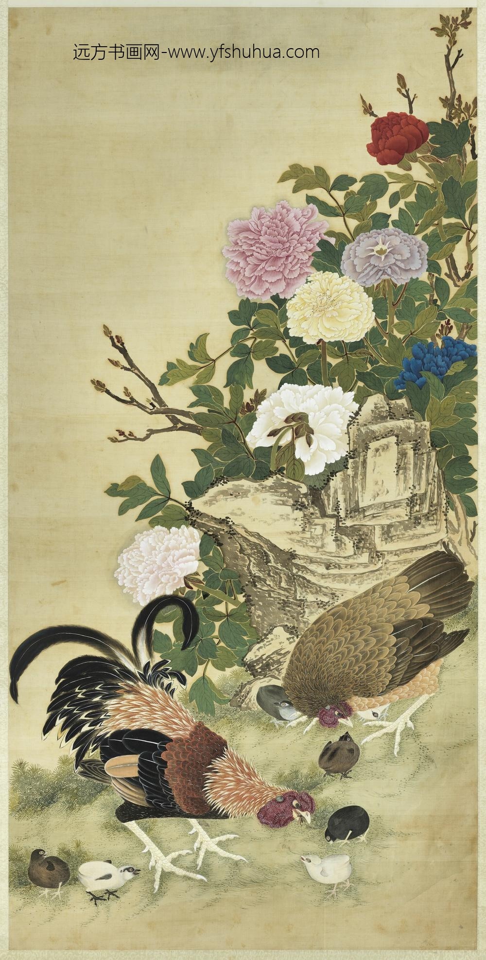 无名氏画富贵吉庆图轴