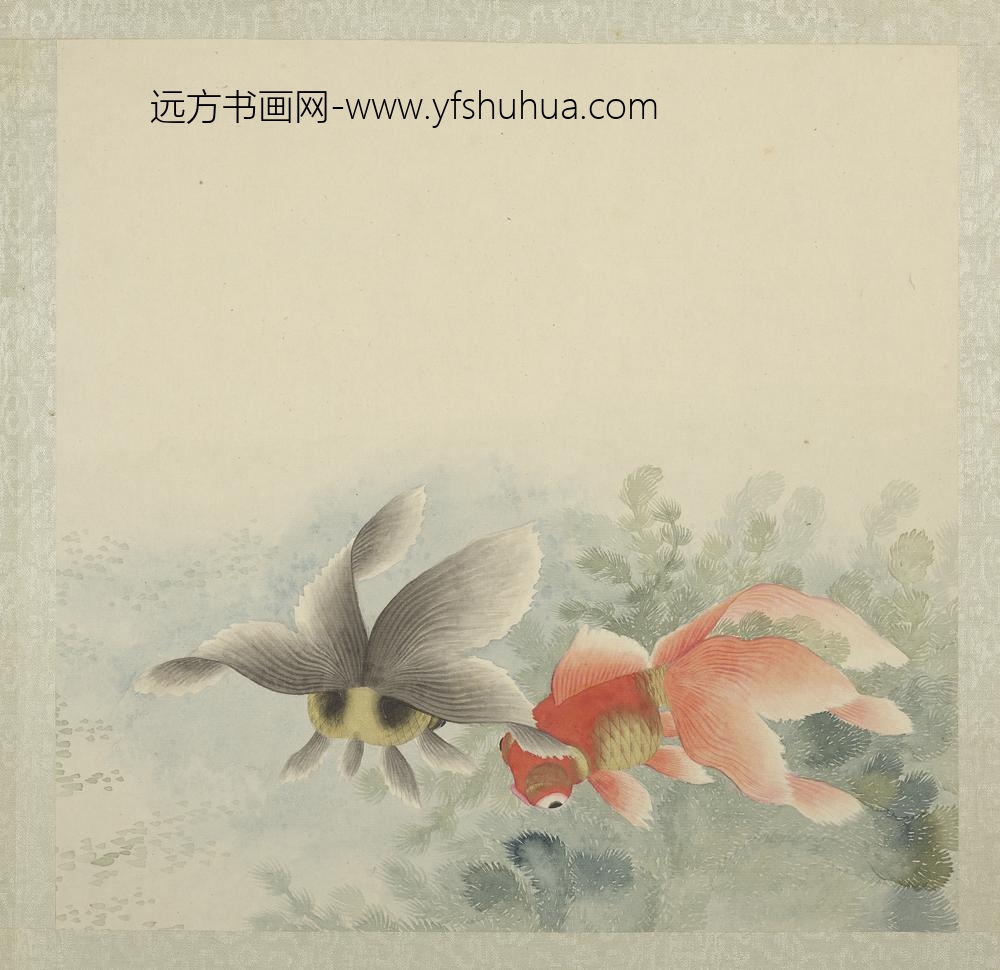 无名氏画鱼册-金鱼三