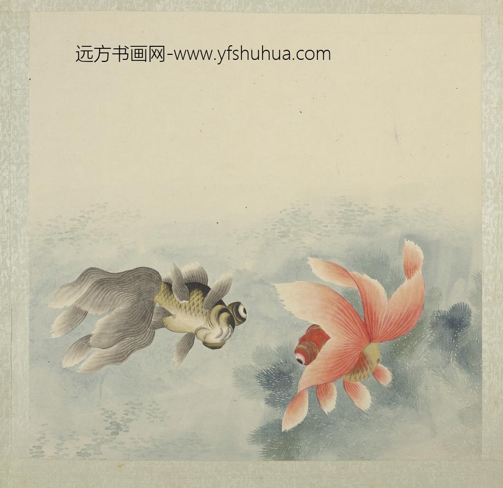 无名氏画鱼册-金鱼九