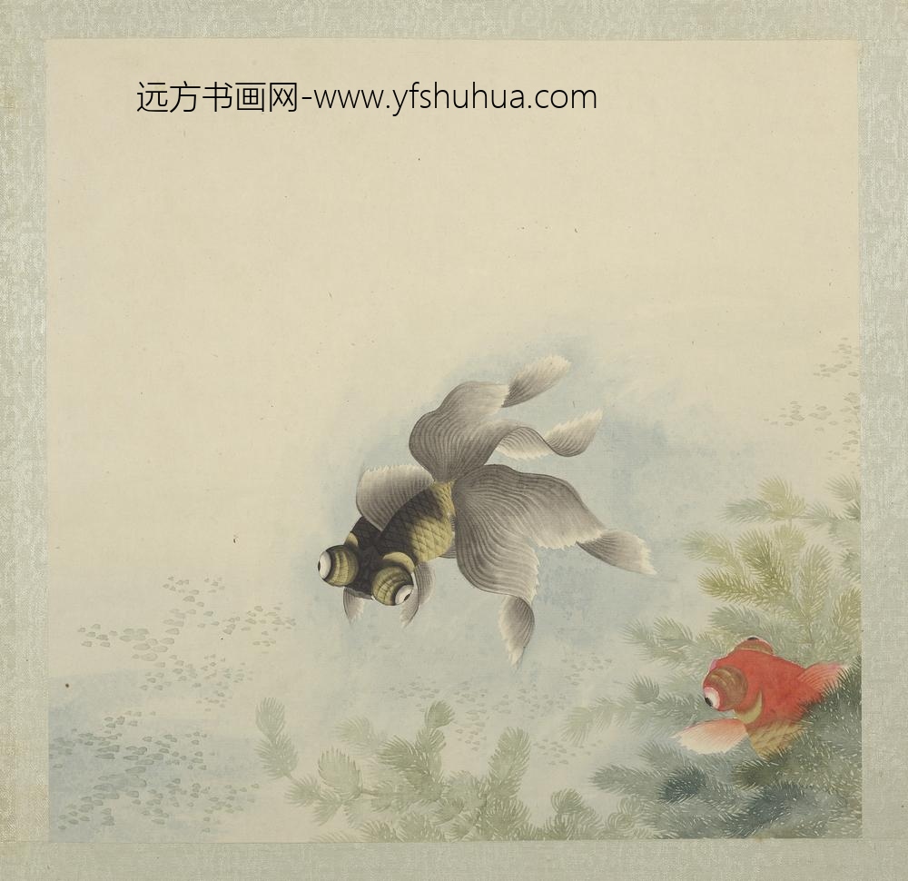无名氏画鱼册-金鱼二