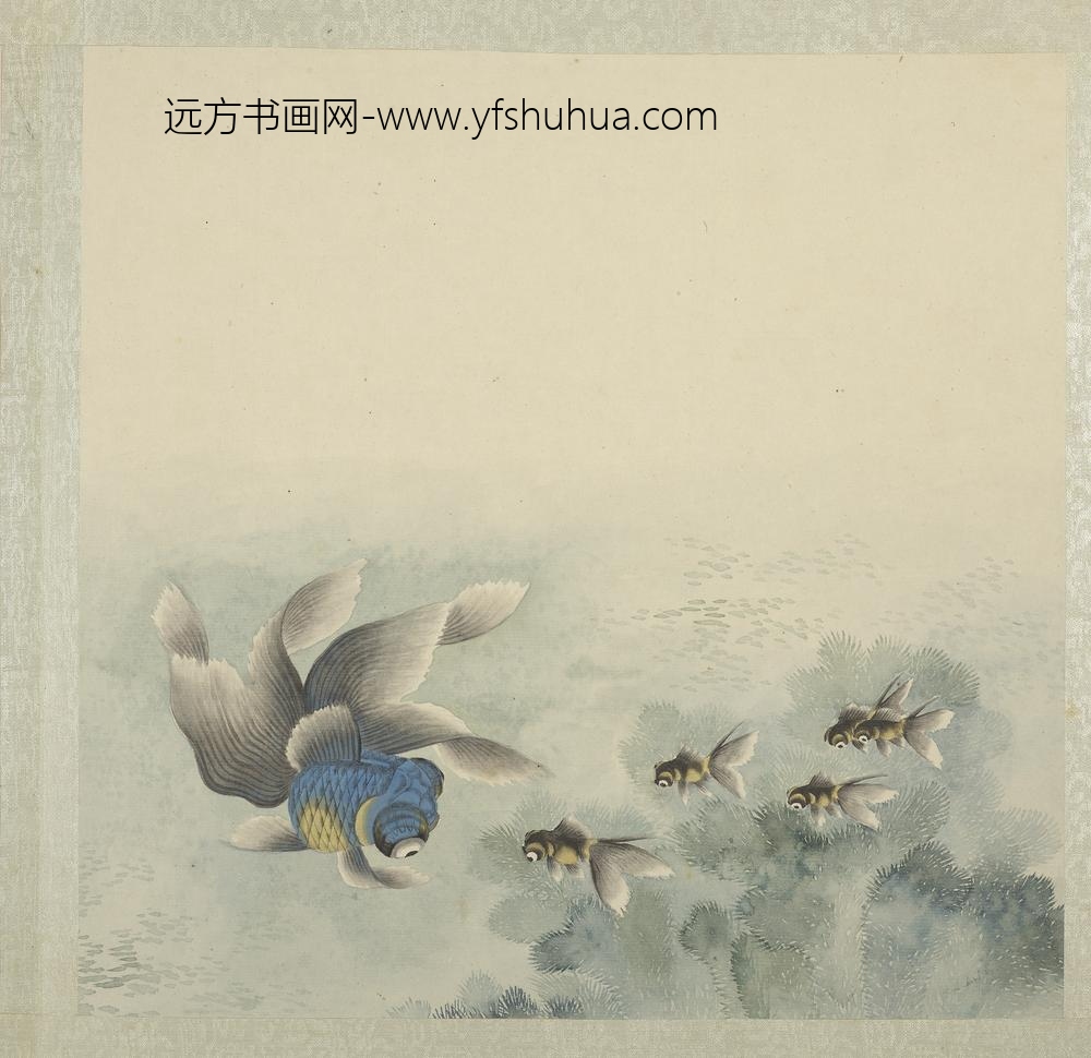 无名氏画鱼册-金鱼四