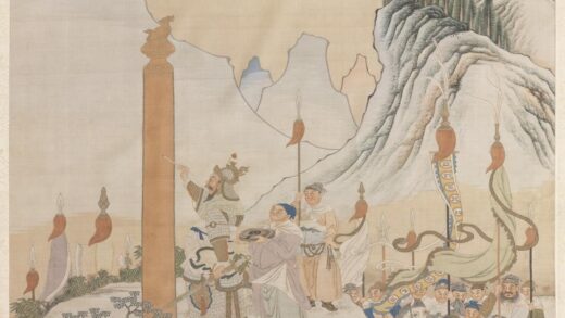 无名氏缂丝铜柱铭勋图轴.jpg