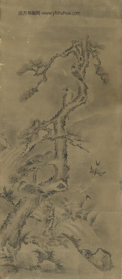 无款花鸟屏风六幅单片松润飞燕无款花鸟屏风六幅单片松润飞燕.jpg