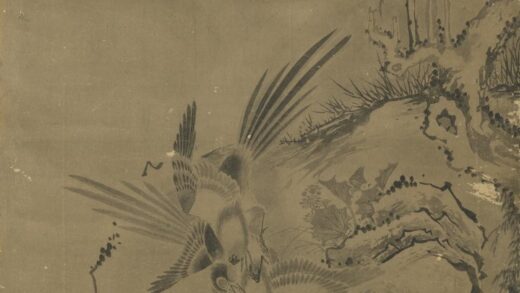无款花鸟屏风六幅单片柳阴喜鹊无款花鸟屏风六幅单片柳阴喜鹊.jpg