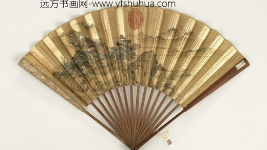 无款设色画山水成扇 1.jpg