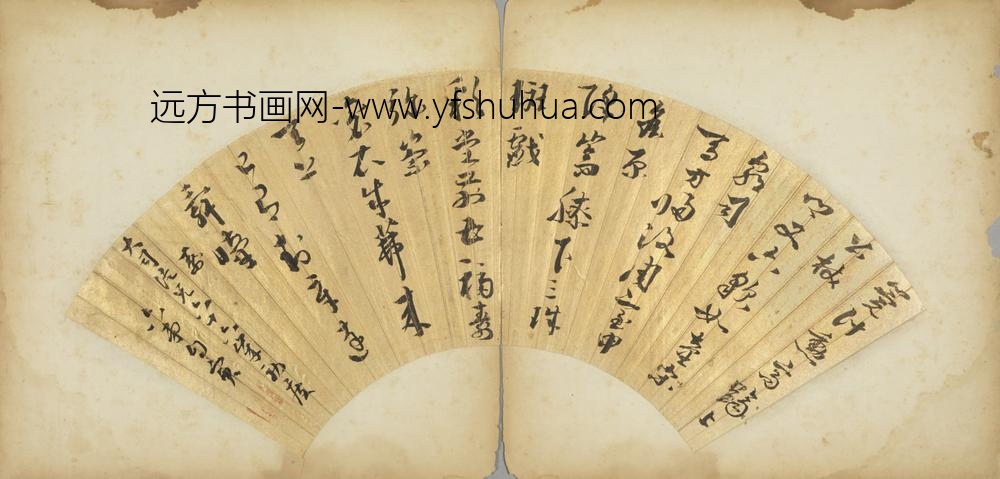 明-□自寅草书七律扇面