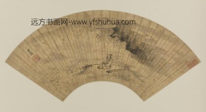 明 云窝停琴诗思图扇页.jpg