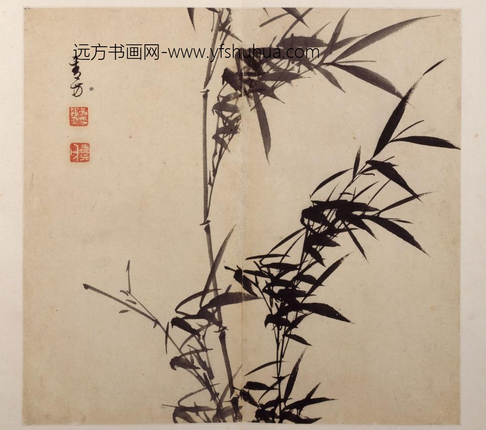 明-冯起震墨竹图册-